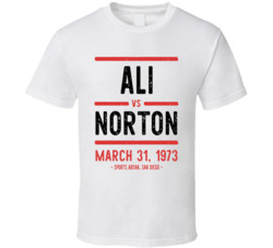 Ali Vs Norton March 31 1973 Sports Arena San Diego Boxing T Shirt