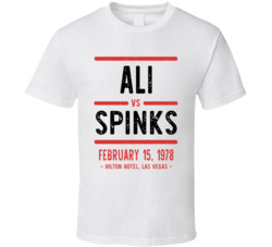 Ali Vs Spinks February 15 1978 Hilton Hotel Las Vegas Boxing T Shirt