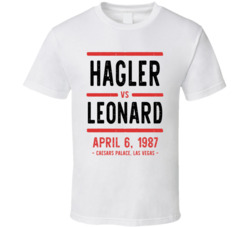 Hagler Vs Leonard April 6 1987 Caesars Palace Las Vegas Boxing T Shirt
