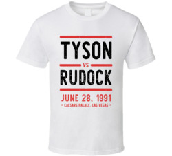 Tyson Vs Rudock June 28 1991 Caesars Palace Las Vegas Boxing T Shirt
