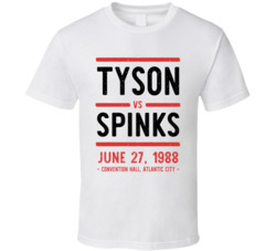 Tyson Vs Spinks June 27 1988 Convention Hall Atlantic City Boxing T Sh
