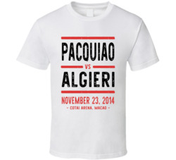 Pacquiao Vs Algieri November 23 2014 Cotai Arena Macao Boxing T Shirt