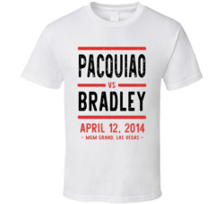 Pacquiao Vs Bradley April 12 2014 Mgm Grand Las Vegas Boxing T Shirt