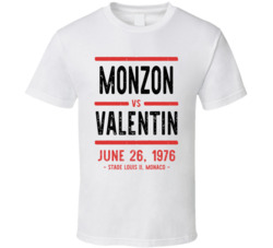 Monzon Vs Valentin June 26 1976 Stade Louis Ii Monaco Boxing T Shirt