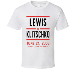 Lewis Vs Klitschko June 21 2003 Staples Center Los Angeles Boxing T Sh