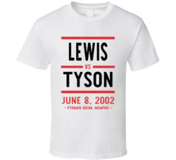 Lewis Vs Tyson June 8 2002 Pyramid Arena Memphis Boxing T Shirt