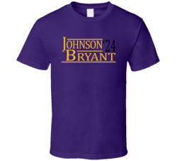 Magic Johnson Kobe Bryant For President '24 Los Angeles L Basketb