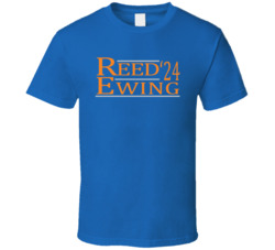 Willis Reed Patrick Ewing For President '24 New York Basketball F