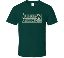 Kareem Abdul-jabbar Giannis Antetokounmpo For President '24 Milwa