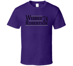 Chris Webber Oscar Robertson For President '24 Sacramento Basketb