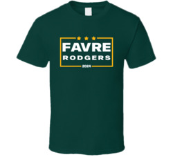 Brett Favre Aaron Rodgers For President 2024 Green Bay Football Fan T 