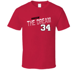 Hakeem Olajuwon 34 The Dream Favorite Player Basketball Fan T Shirt