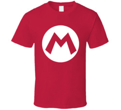 Mario M Mario Brothers Video Game Fan T Shirt