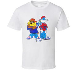 Bugs Bunny Tazmanian Devil Hip Hop Characters T Shirt