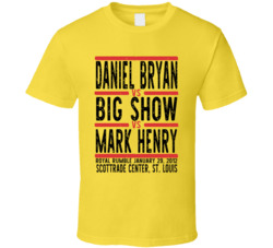 Daniel Bryan Vs Big Show Vs Mark Henry Royal Rumble Retro Look Cool T 