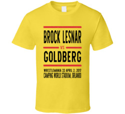Brock Lesnar Vs Goldberg Wrestlemania 33 Retro Look Cool T Shirt