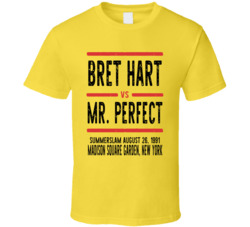 Bret Hart Vs Mr Perfect Summerslam Retro Look Cool T Shirt