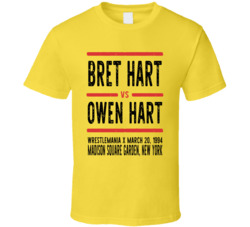Bret Hart Vs Owen Hart Wrestlemania X Retro Look Cool T Shirt