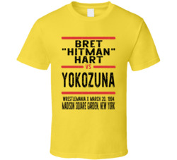 Bret Hitman Hart Vs Yokozuna Wrestlemania X Retro Look Cool T Shirt