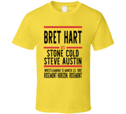 Bret Hart Vs Stone Cold Steve Austin Wrestlemania 13 Retro Look Cool T