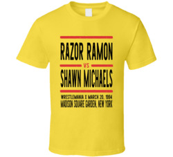 Razor Ramon Vs Shawn Michaels Wrestlemania X Retro Look Cool T Shirt