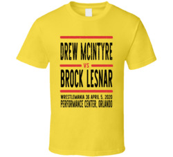 Drew Mcintyre Vs Brock Lesnar Wrestlemania 36 Retro Look Cool T Shirt