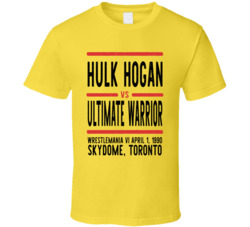 Hulk Hogan Vs Ultimate Warrior Wrestlemania Vi Retro Look Cool T Shirt