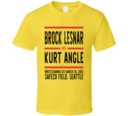 Brock Lesnar Vs Kurt Angle Wrestlemania Xix Retro Look Cool T Shirt