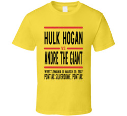 Hulk Hogan Vs Andre The Giant Wrestlemania Iii Retro Look Cool T Shirt