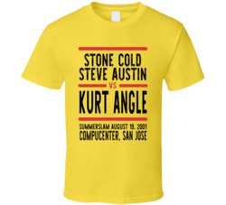 Stone Cold Steve Austin Vs Kurt Angle Summerslam Retro Look Cool T Shi