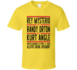 Rey Mysterio Vs Randy Orton Vs Kurt Angle Wrestlemania 22 Retro Look C
