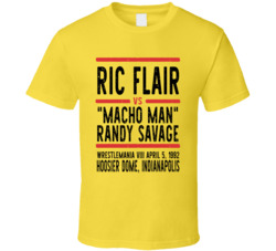 Ric Flair Vs Macho Man Randy Savage Wrestlemania Viii Retro Look Cool 