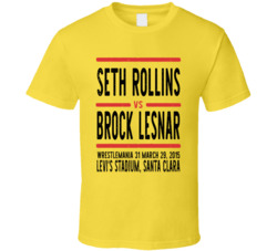 Seth Rollins Vs Brock Lesnar Wrestlemania 31 Retro Look Cool T Shirt