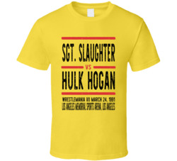 Sgt Slaughter Vs Hulk Hogan Wrestlemania Vii Retro Look Cool T Shirt