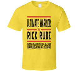 Ultimate Warrior Vs Rick Rude Summerslam Retro Look Cool T Shirt