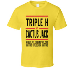 Triple H Vs Cactus Jack No Way Out Retro Look Cool T Shirt