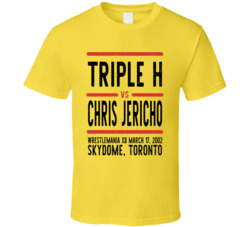 Triple H Vs Chris Jericho Wrestlemania X8 Retro Look Cool T Shirt