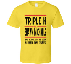 Triple H Vs Shawn Michaels Bad Blood Retro Look Cool T Shirt