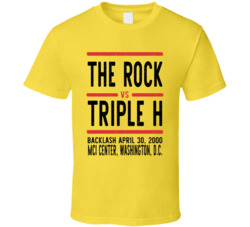 The Rock Vs Triple H Backlash Retro Look Cool T Shirt