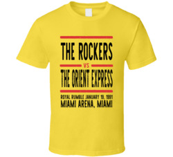 The Rockers Vs The Orient Express Royal Rumble Retro Look Cool T Shirt