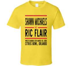 Shawn Michaels Vs Ric Flair Wrestlemania Xxiv Retro Look Cool T Shirt