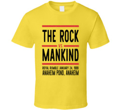 The Rock Vs Mankind Royal Rumble Retro Look Cool T Shirt
