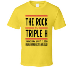 The Rock Vs Triple H Summerslam Retro Look Cool T Shirt