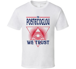 In Angelo Postecoglou We Trust Invincible Soccer Fan T Shirt