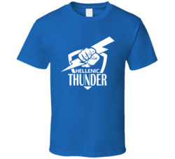 Hellenic Thunder White Print T Shirt