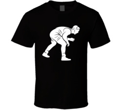 Wrestling Crouch Silhouette T Shirt