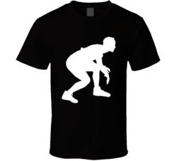 Wrestling Opponent Crouch Silhouette T Shirt