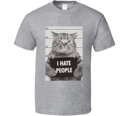 I Hate People Grumpy Cat  Shot T Shirt