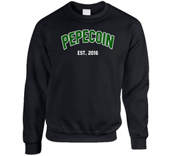 Pepecoin Established 2016 Crewneck Sweatshirt