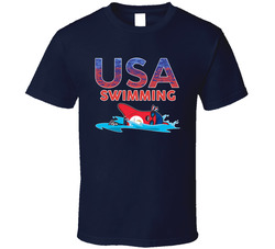 Team Usa Swimming Paris 2024 Sports T Shirt